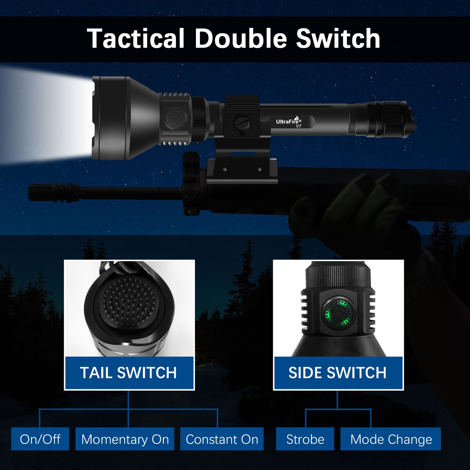 UltraFire V7 Tactical Flashlight